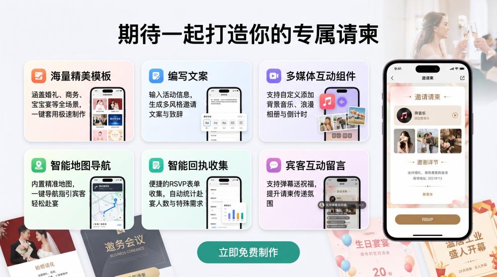 超省心！宝宝宴电子邀请函一键生成，新手也能零失误